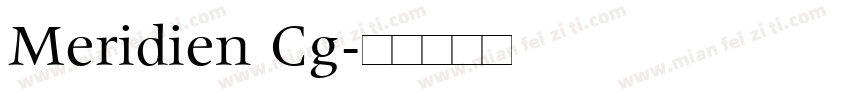 Meridien Cg字体转换